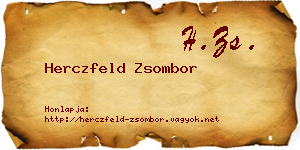 Herczfeld Zsombor névjegykártya